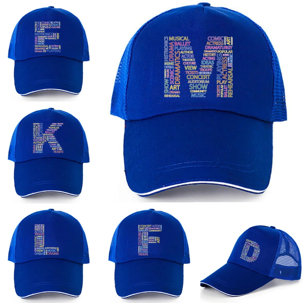 

Women's Baseball Cap Text Letter Series Men's Summer Visors Caps Snapback Cap for Female Cotton Cap Breathable Mesh Male Beach