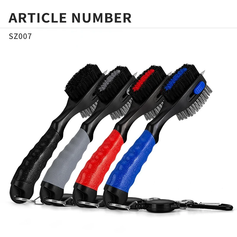 PGM Golf Club Brush Double-sided Clean PP Hair Plus Stianless Steel Portable Hook Golf Accessories SZ007