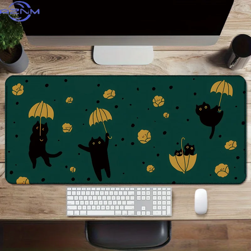 Anti-slip rubber mouse pad with smooth surface for gaming & office. Waterproof, easy to wipe. Neat stitched edges prevent frayin