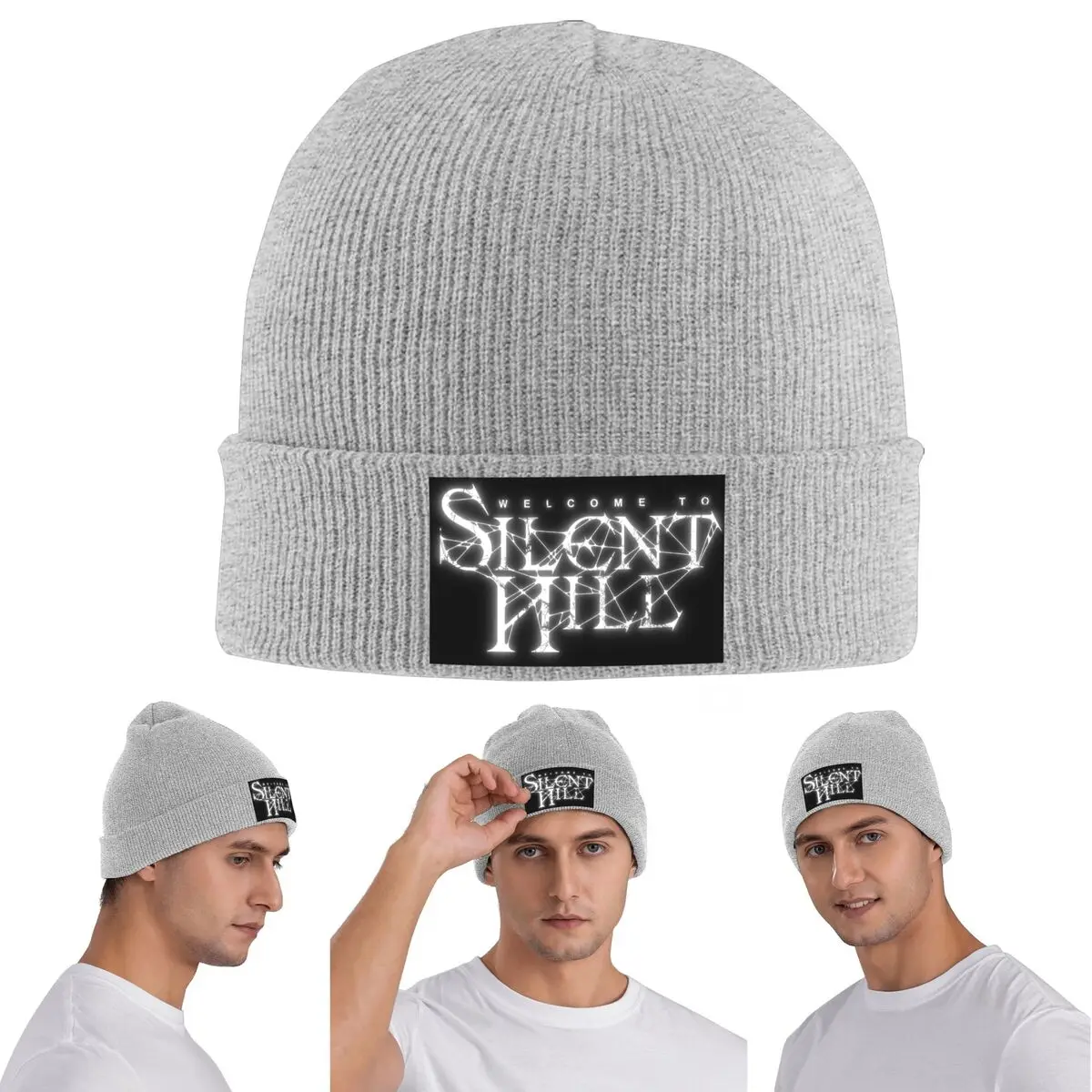 

Silent Hill F Horror Game Теплая вязаная шапка Зимняя вязаная шапка Skullies Шапки Хип-хоп Шапки для унисекс