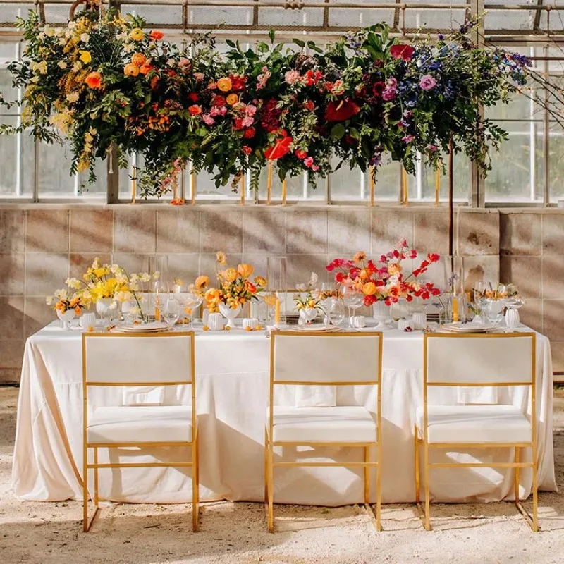 Cadeira simples moderna para o casamento, banquete do hotel, cadeira do partido, metal, luxo, dourado