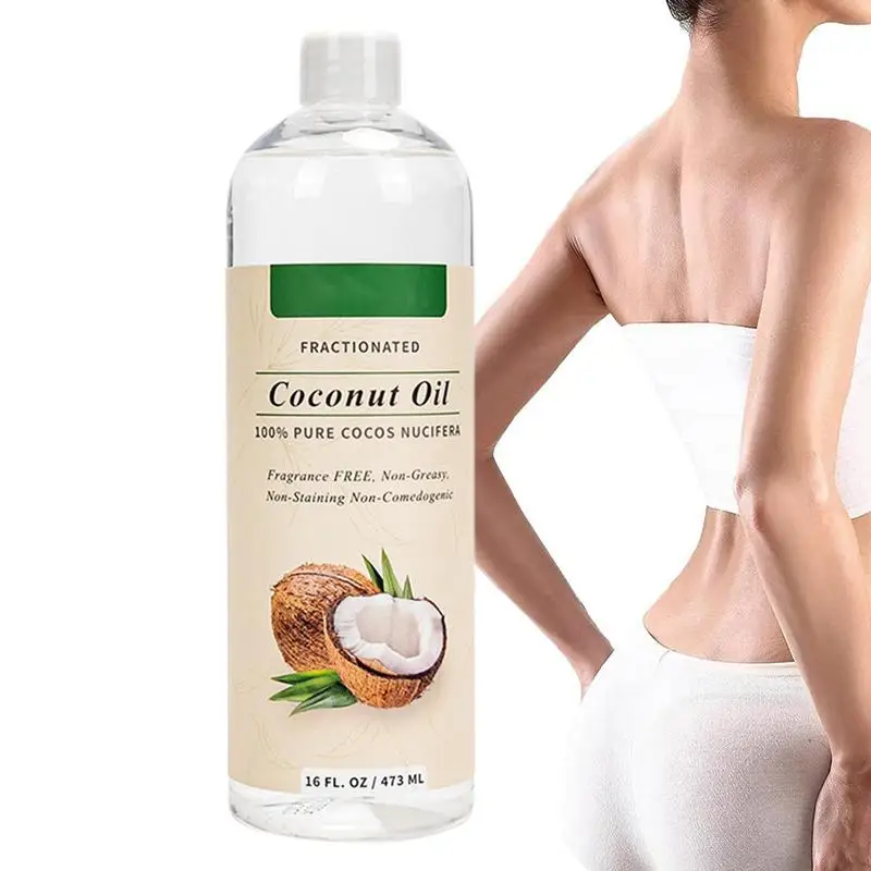 

473ml Raw Organic Coconut Oil Sooth Dry Skin Fade Stretch Marks Massage Firming Body Oil Fade Stretch Marks