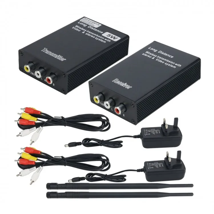

GF-T4058 5W Long Distance Wireless 2.4G 8ch Elevator Bridge Audio Video TX&R Transmitter and Receiver