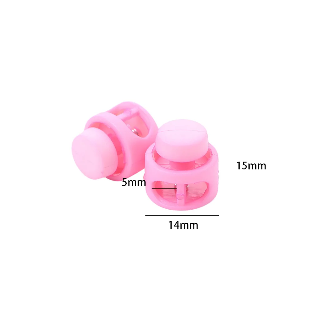 10pcs Cord Lock Stopper Spring Stop Toggle Clip Round Ball Plastic Colorful For Paracord Shoelace Rope DIY Accessories