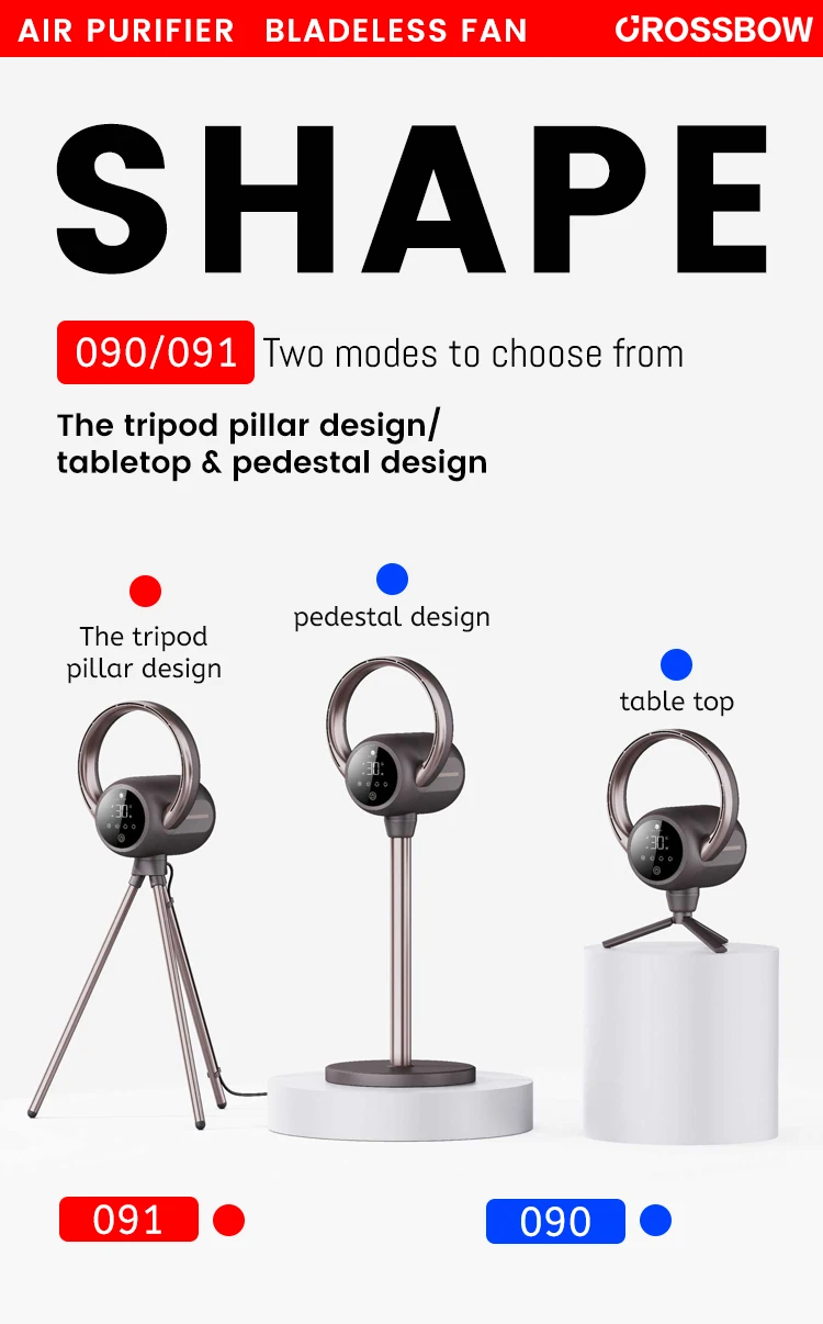 الشركات المصنعة CE CB KC BSCI ROHS الذكية بارد دوران الهواء برج الركيزة مروحة الحديثة الكهربائية الخالية من الشفرة برج مروحة مع الضوء #6