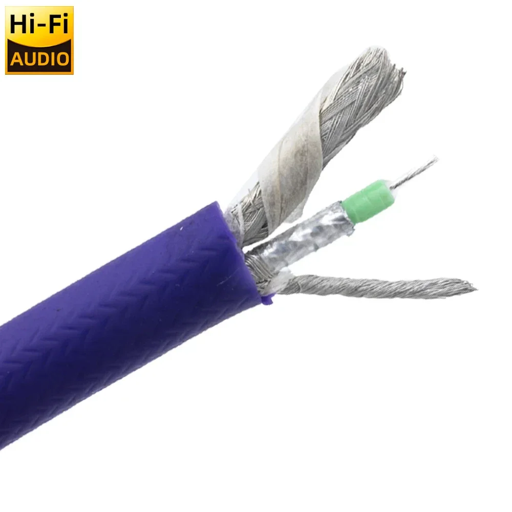 ■   الوحش النحاس الفضة مطلي HiFi 3.5 مللي متر إلى 2rca كابل الصوت AUX 3.5 مقبس استريو كابل RCA ل MP3 MP4 مكبرات الصوت خلاط