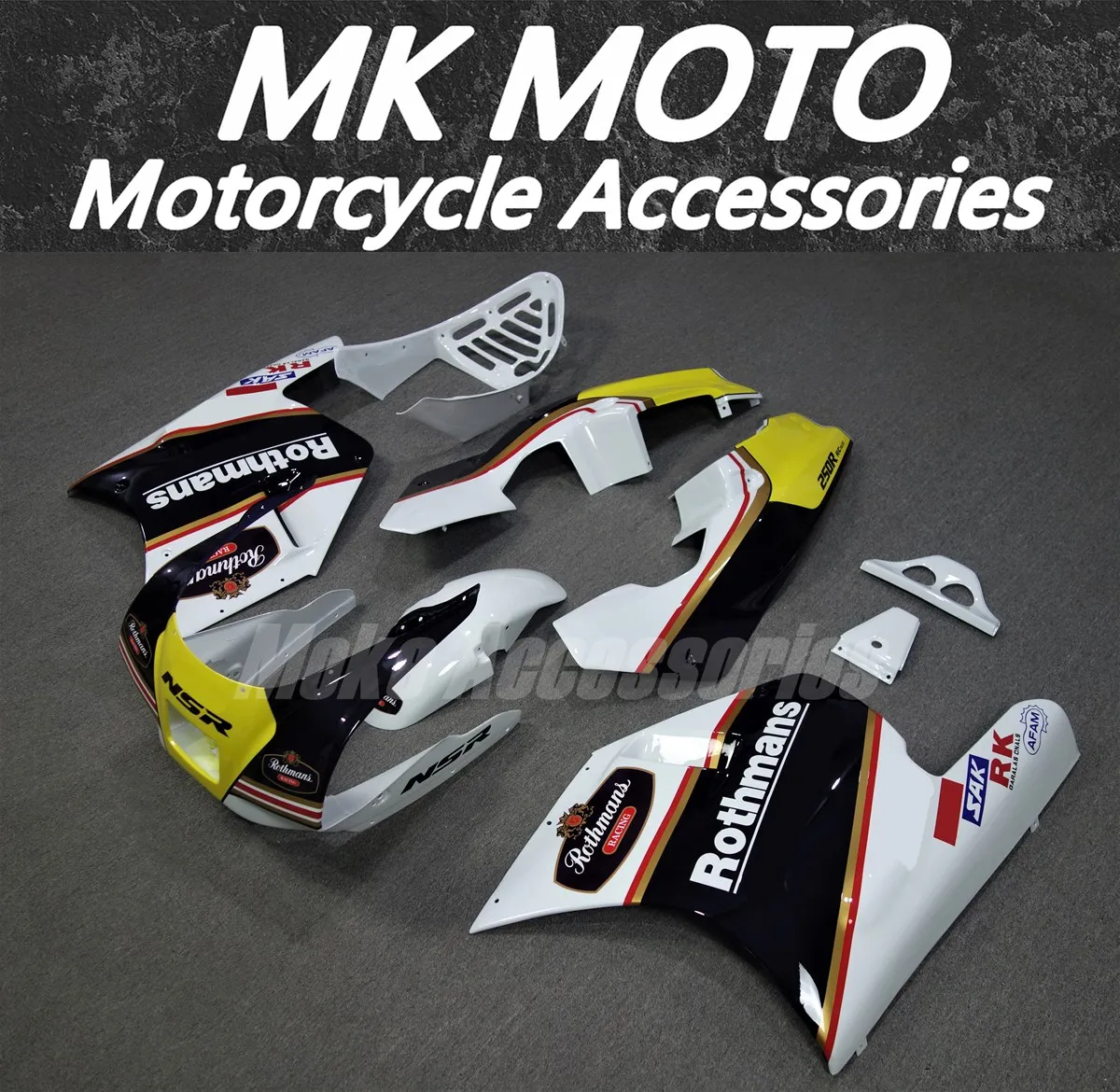

Motorcycle Fairings Kit Fit For NSR MC18 Bodywork Set High Quality Abs Handmade mould Blue White Yellow