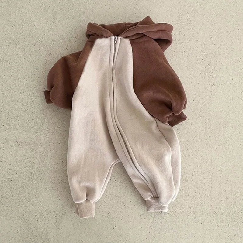 IYEAL Spring Autumn Fleece Thickened Jumpsuit for Baby Boys and Girls Warm Romper Long Sleeve Creeper Baby Clothes