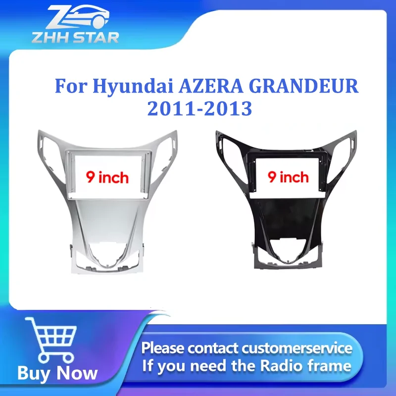 

Для Hyundai AZERA GRANDEUR 2011-2012: 9-дюймовая рамка-адаптер для автомагнитолы Android, GPS, стерео, аудио, комплект для установки в приборную панель