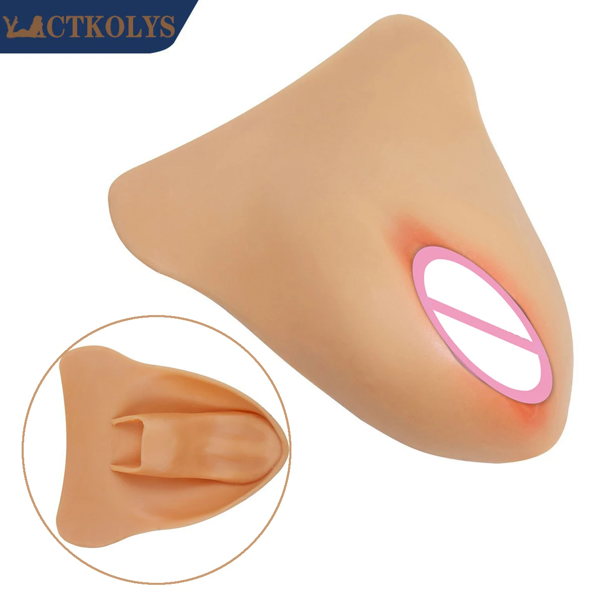 CTKOLYS Fake Vagina Insertable Camel Toe Sexy Pussy Cosplay Crossdresser Pad for Transgender Shemale