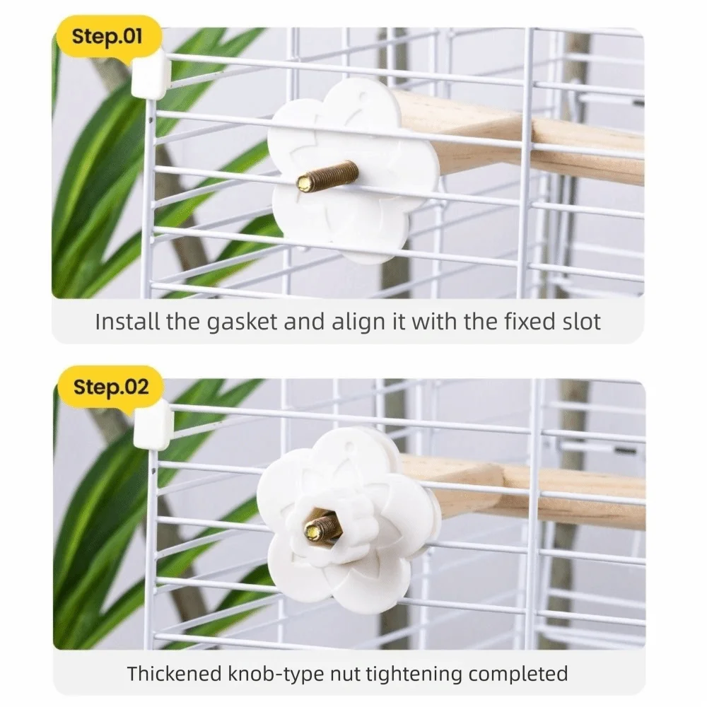 Wear-Resisting Bird Mirror Perch Bite-Resistance Durable Parrot Mirror Detachable Parrot Platform Stand Bird Cage Accessories