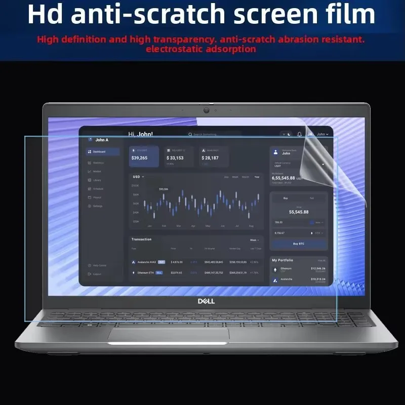 

For Dell Precision 3590 3591 3580 Silicone keyboard protective film Laptop screen film HD anti-blue toughened film matte film