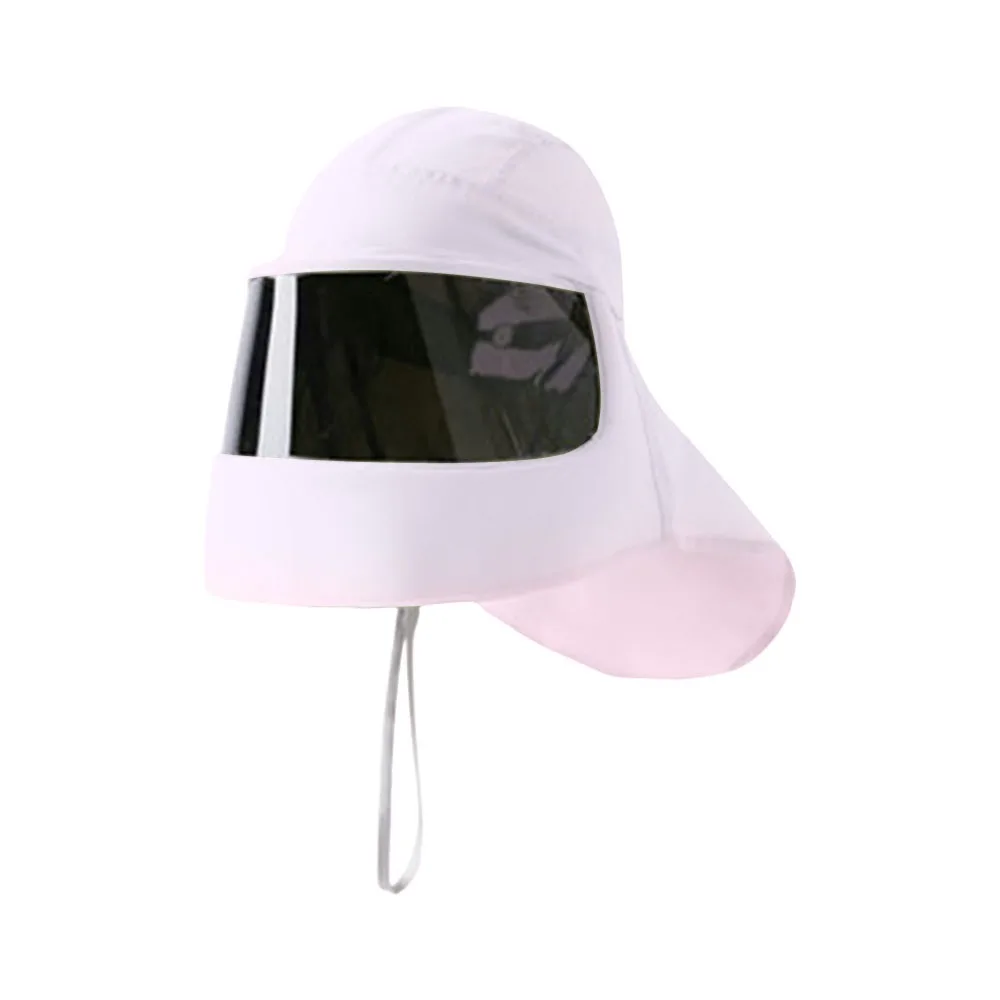 Mirror/Clear Mask Sun Protection Hat Anti-UV Breathable Women's Sunshade Hat Thin Sunscreen Solid Color Sunscreen Mask Summer