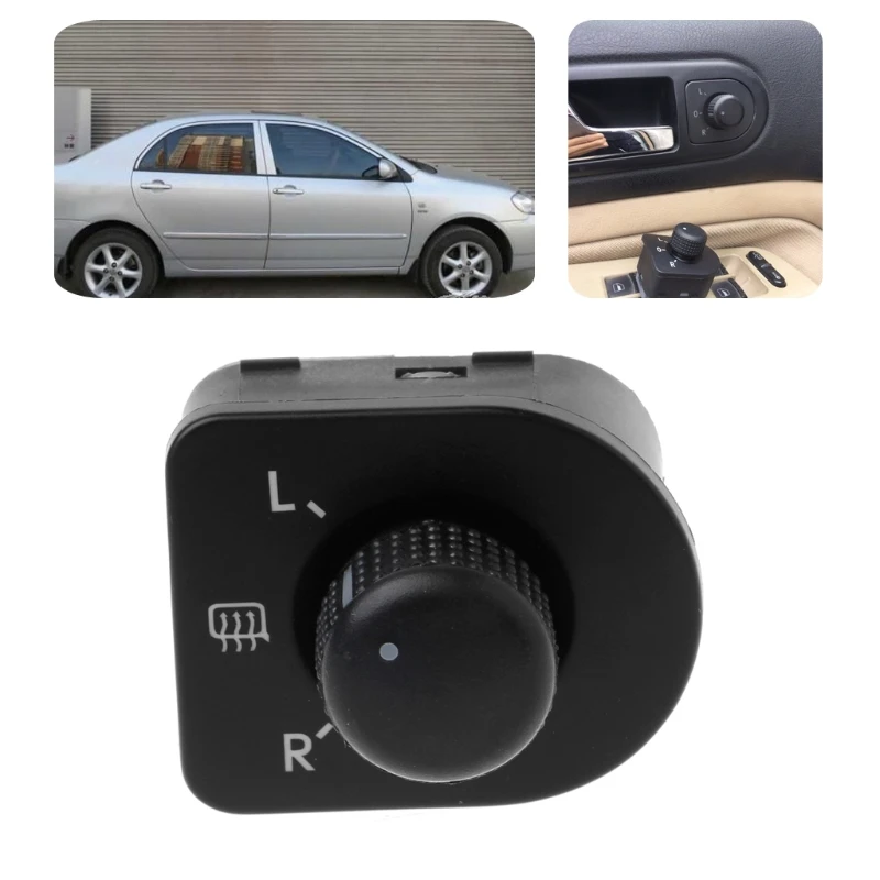 Wearproof Car Side Mirror Replacement 1J1959565F Black Adjust Button Knob Replacement Easy to Install Drop Shipping