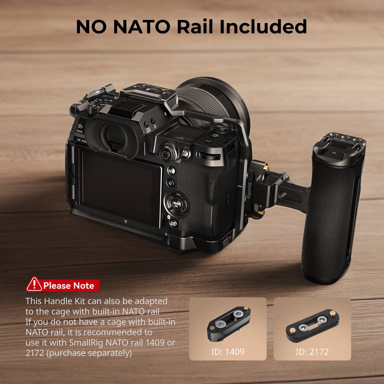 SmallRig Mini-NATO-Seitengriff, universeller Kamerakäfig, NATO-Handgriff aus Aluminium, für Sony für Canon für Nikon, mit Kaltschuh -4840