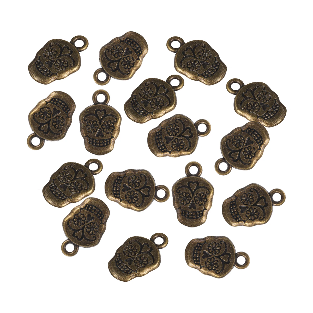 

30pcs Retro Alloy Pendants Simple Hanging Hole DIY Jewelry Making Charms Bracelet Necklace Accessories