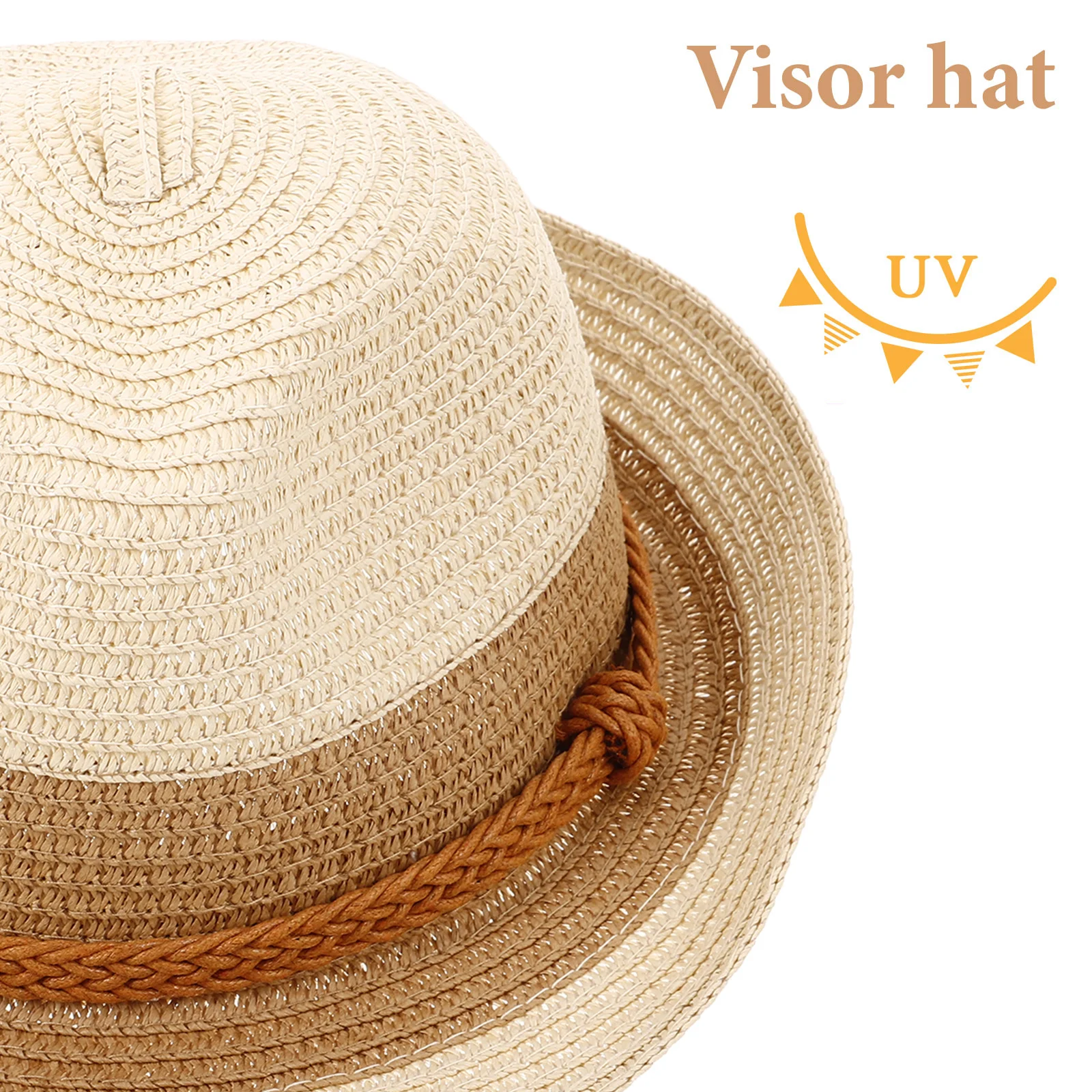 

Fashionable Sun Hat For Women Straw Woven Wide Brim Uv Protection Lightweight Beach Vacation Outdoor Travel Hat Small Big