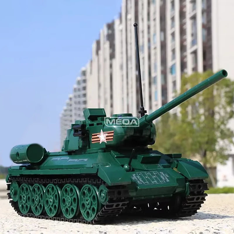 

MOC WW2 Russia Military T-38/45 Main Tank Building Block Soviet Medium Tank Brick Model DIY Military Hobby Collection Toys ﻿