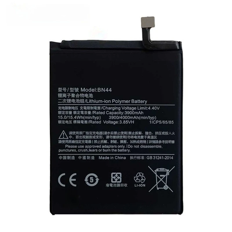 BN44 3.85V 3900mAH Mobile Phone Battery for Redmi Note 5 Plus