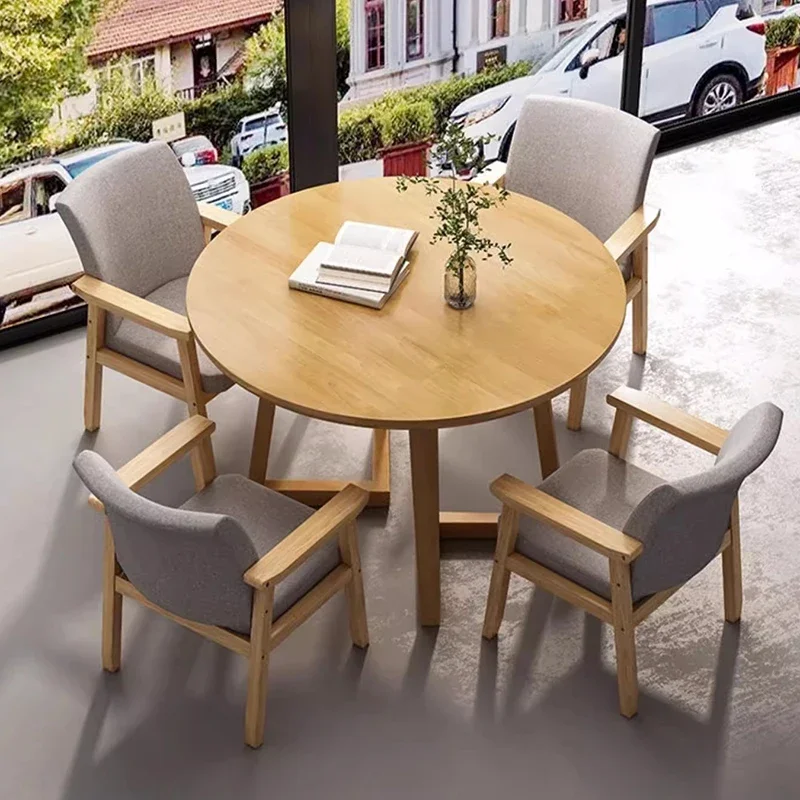 Portable Lounge Dining Table Garden Designer Office Service Kitchen Dining Table Round Center Salon Console Mesa Home Furniture