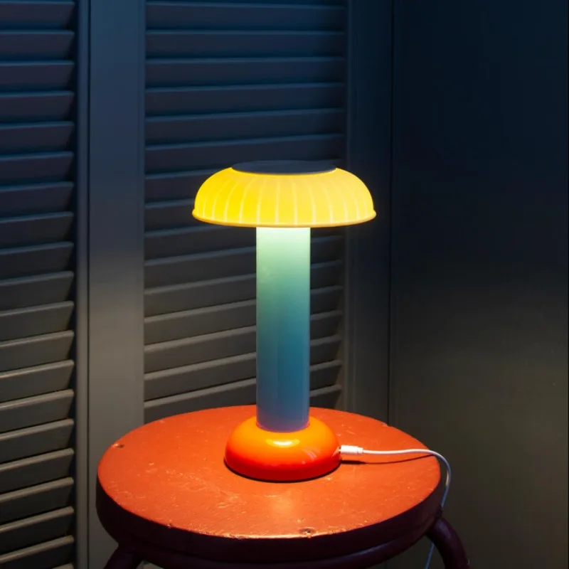 Dual function indoor portable desk bedroom bedside lamp reading desk night lamp