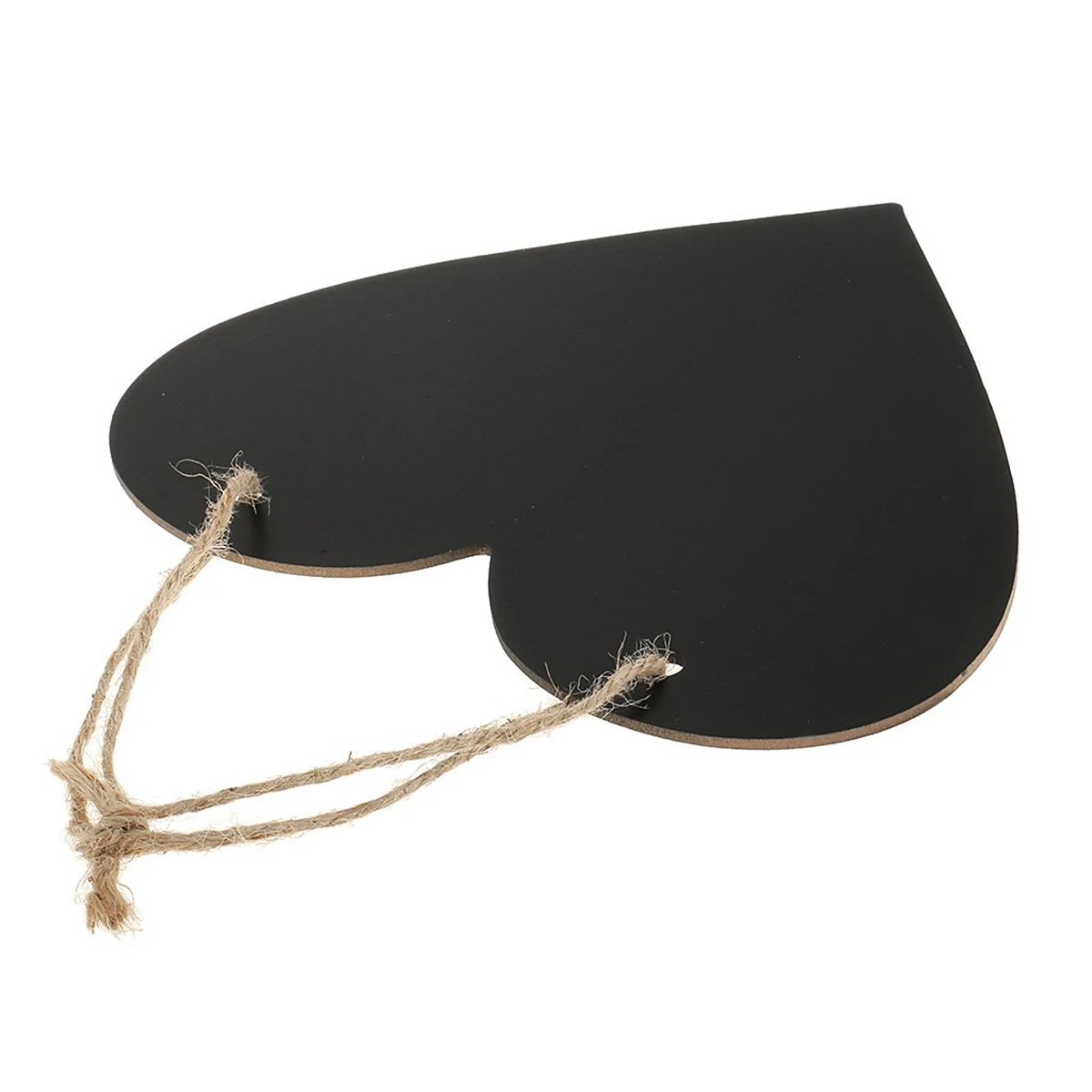 

Heart-shaped Blackboard Chalk Boards Signs Hanging Tag Sandwich Blank Bamboo Office