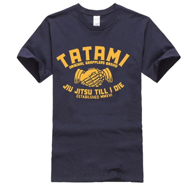 Tatami JJTID BJJ T-Shirt Cotton Mens MMA Jiu Jitsu Casual Top Black Tshirt