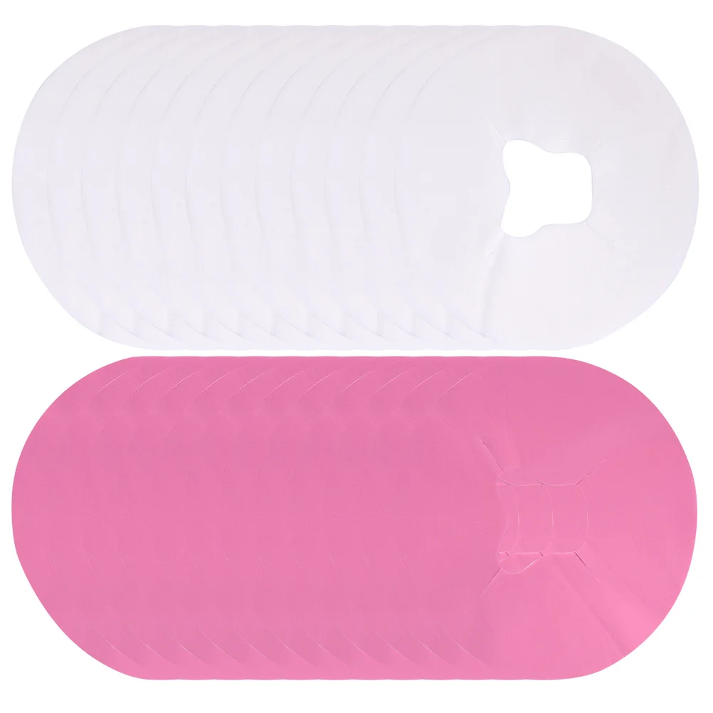 

200 Pcs Disposable Face Hole Covers Soft Spa Salon Beauty Bed Massage Towels Non Woven Fabric Breathing Covers