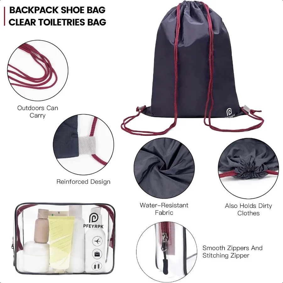 Lightweight Comprion Packing Cubes for Suitcases Comprible Expandable Travel Packing Organizer with Clear Toiletries and Backpa