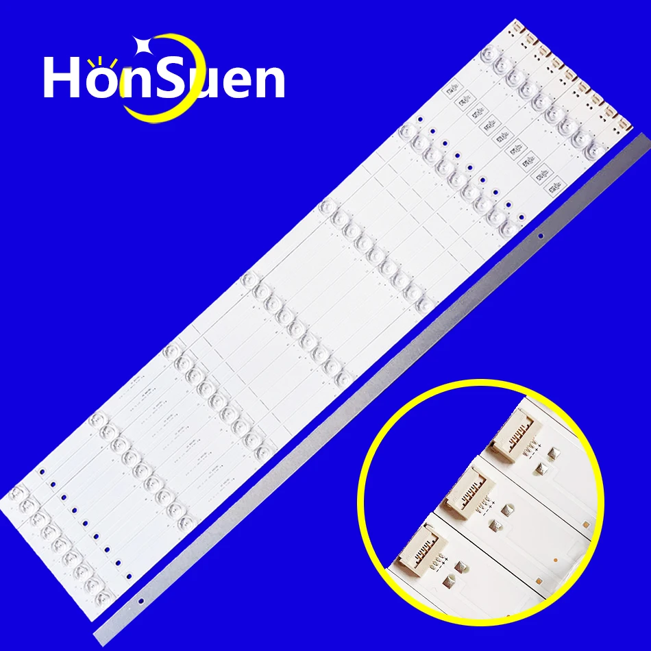 10PCS LED Backlight Strips 7LEDs For HISENSE 65H8E 65H8608 LB65066 V0