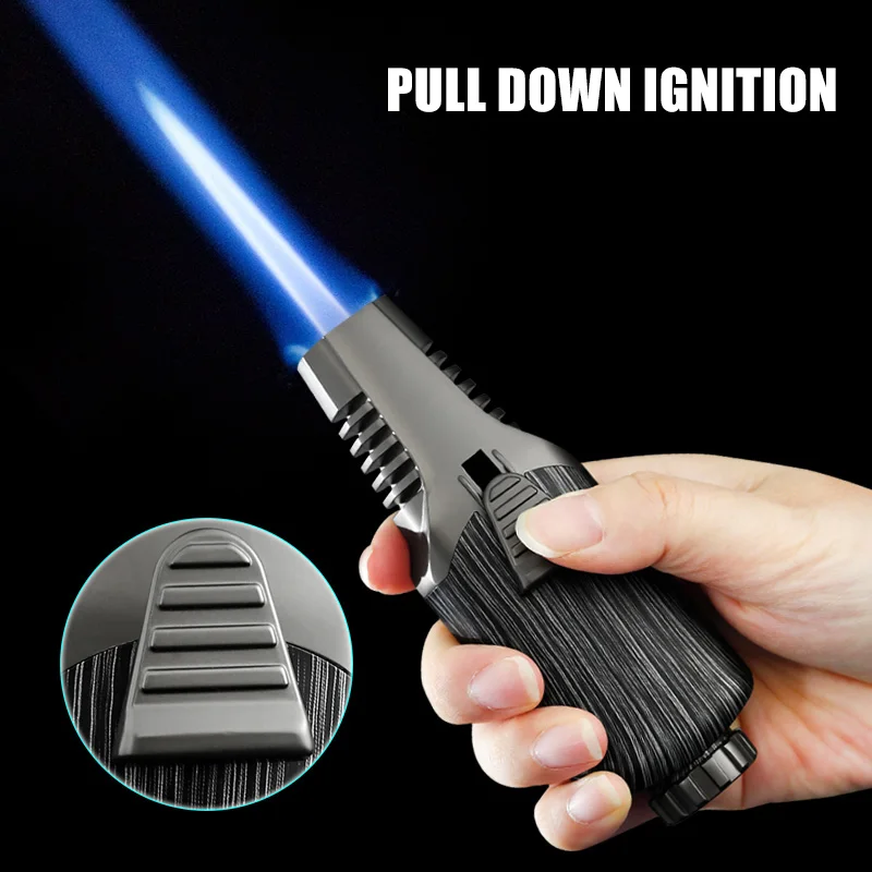 JOBON Multifunctional Windproof Inflatable Blue Flame Lighter Adjustable Flame Size Kitchen Camping Use Various Scenarios