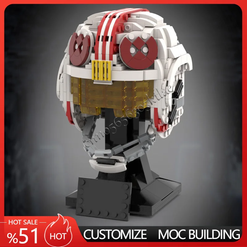 

Новый 575 шт., звездный план MOC, шлем пилота Люка, индивидуальный космический корабль, боевая модель, строительный блок, архитектура, образовательная сборная игрушка