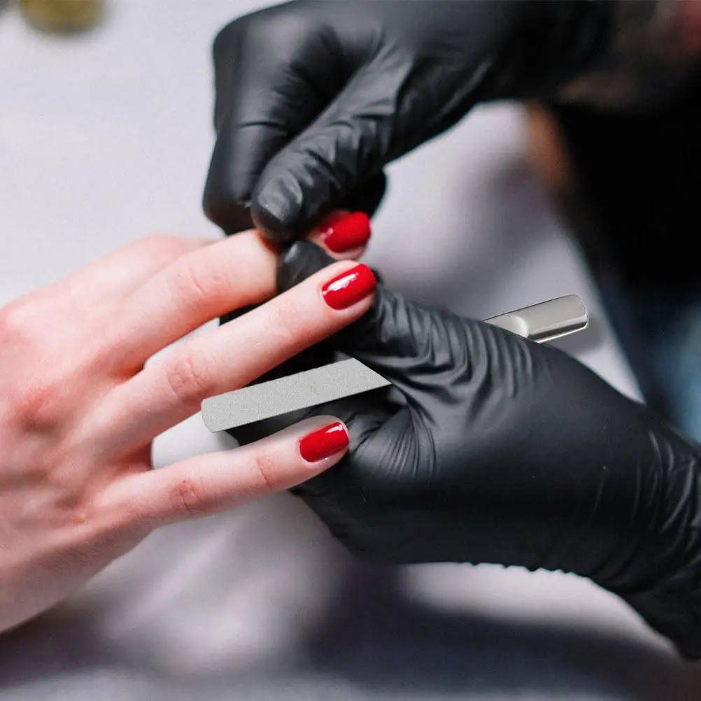 

2 Sets Stainless Steel Nail Files Portable Manicure Pedicure Tools Smooth Edges Nail Art Salon Supply Professional Use