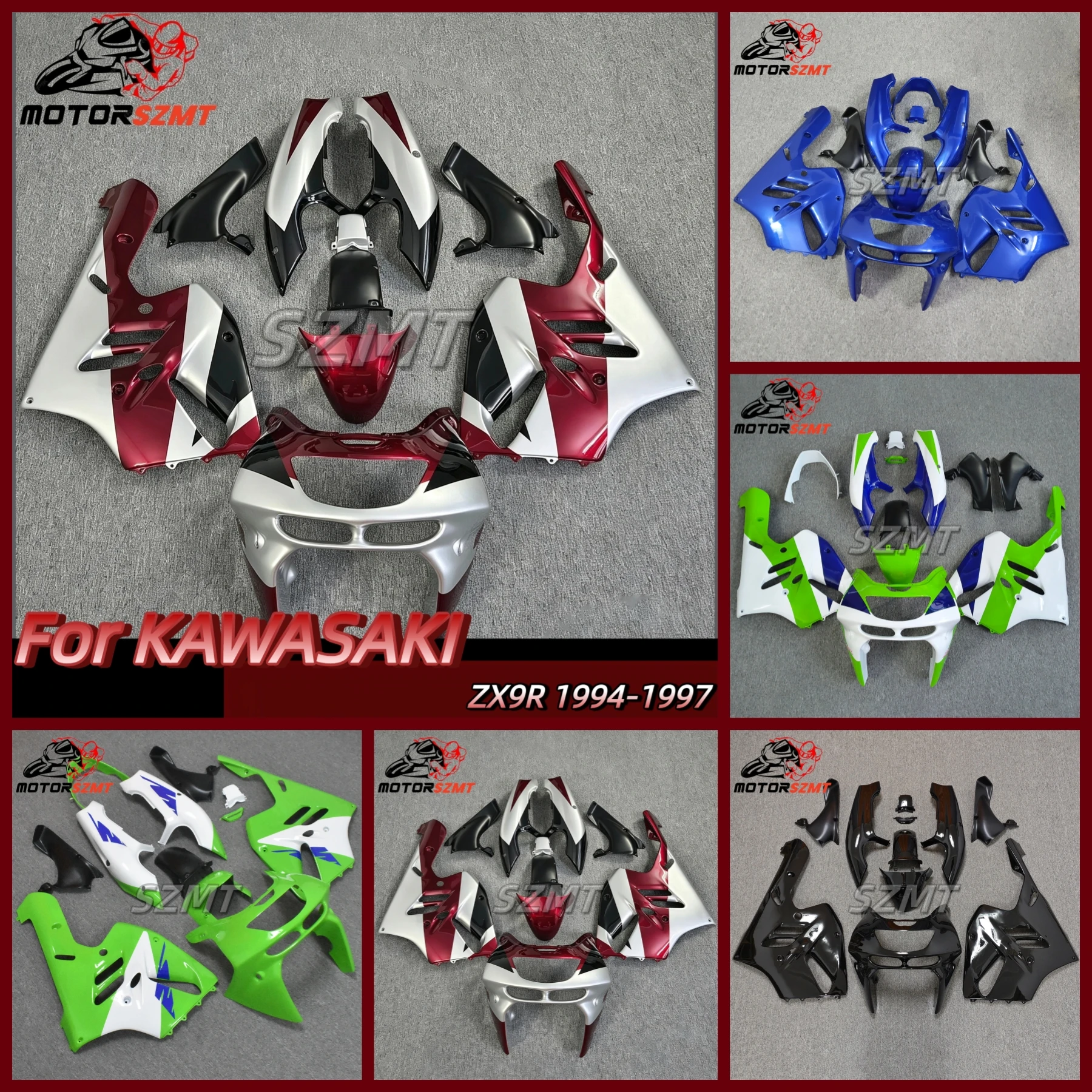 Fairing Kit ABS Motorbike Set For Kawasaki ZX9R ZX 9R ZX-9R 1994-1997 94 95 96 97 1994 1995 1996 1997 Motorcycle Replacement