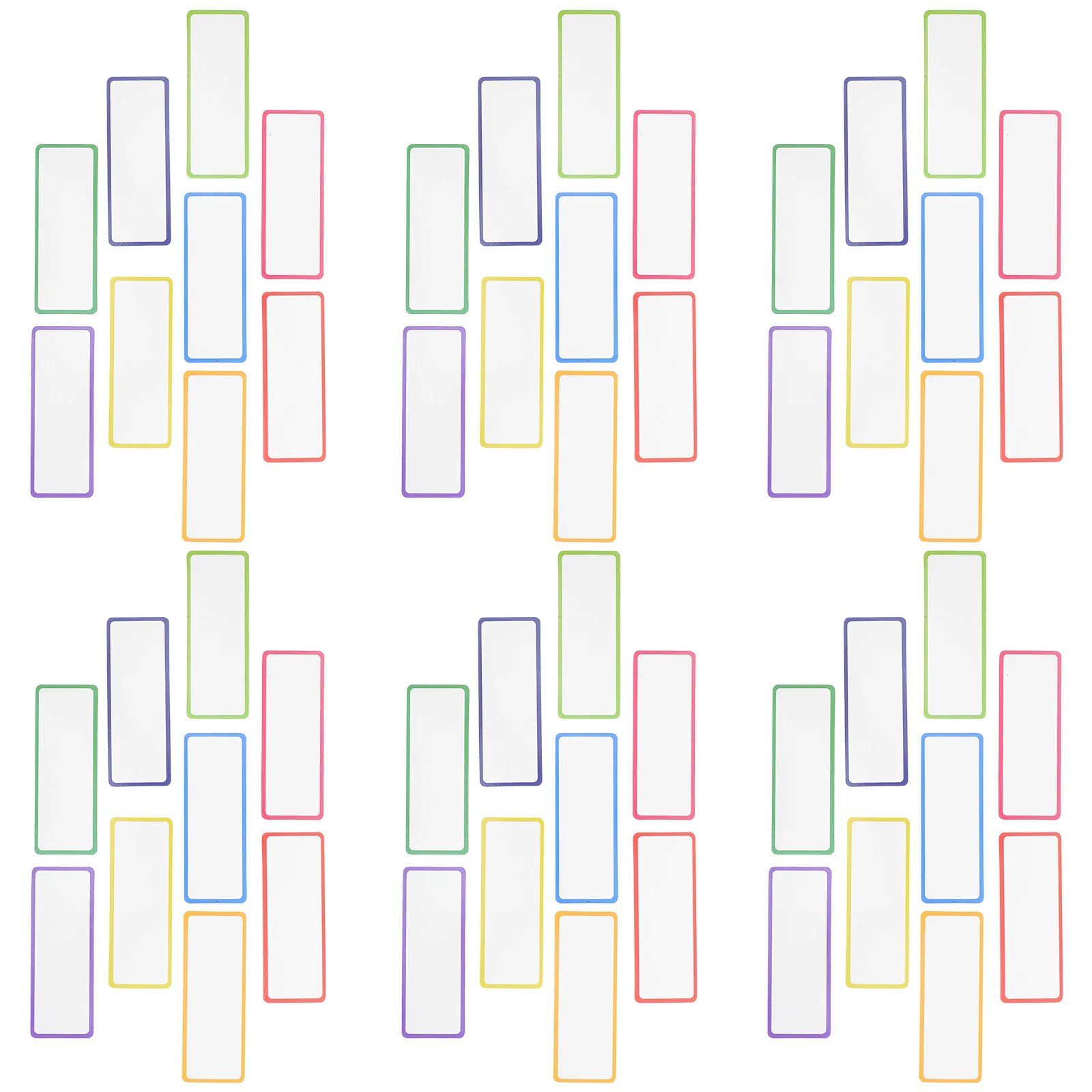 

54pcs Magnetic Labels 8X3CM Erasable Name Tags Dry Write Reusable Multicolor School Office Fridge Stickers Notice Board Labels