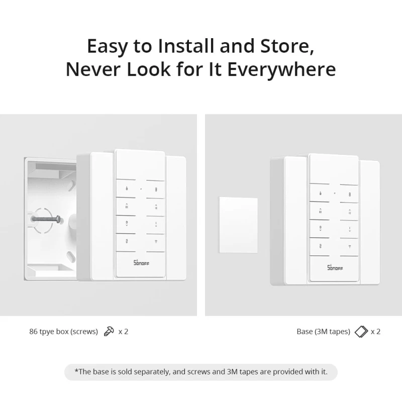 SONOFF RM433 R2 Remote Controller 8 Button RF Remote One Key Pairing Works With 433Mhz Sonoff Smart Home Switches Via eWeLink