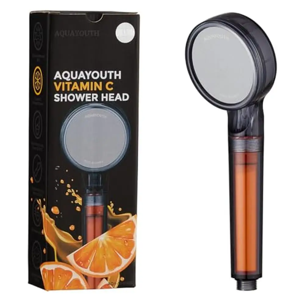 Vitamin C Handheld Shower Head Reducing Chlorine & Enhancing Skin Moisture Refillable Cartridge Easy Installation AquaYouth