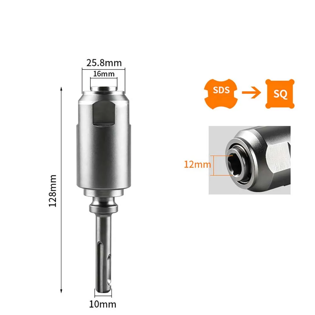 1pc Electric Hammer Conversion Adapter Connecting Rod SDS Round Shank To For SDS-Plus Converter Drill Head Adapter