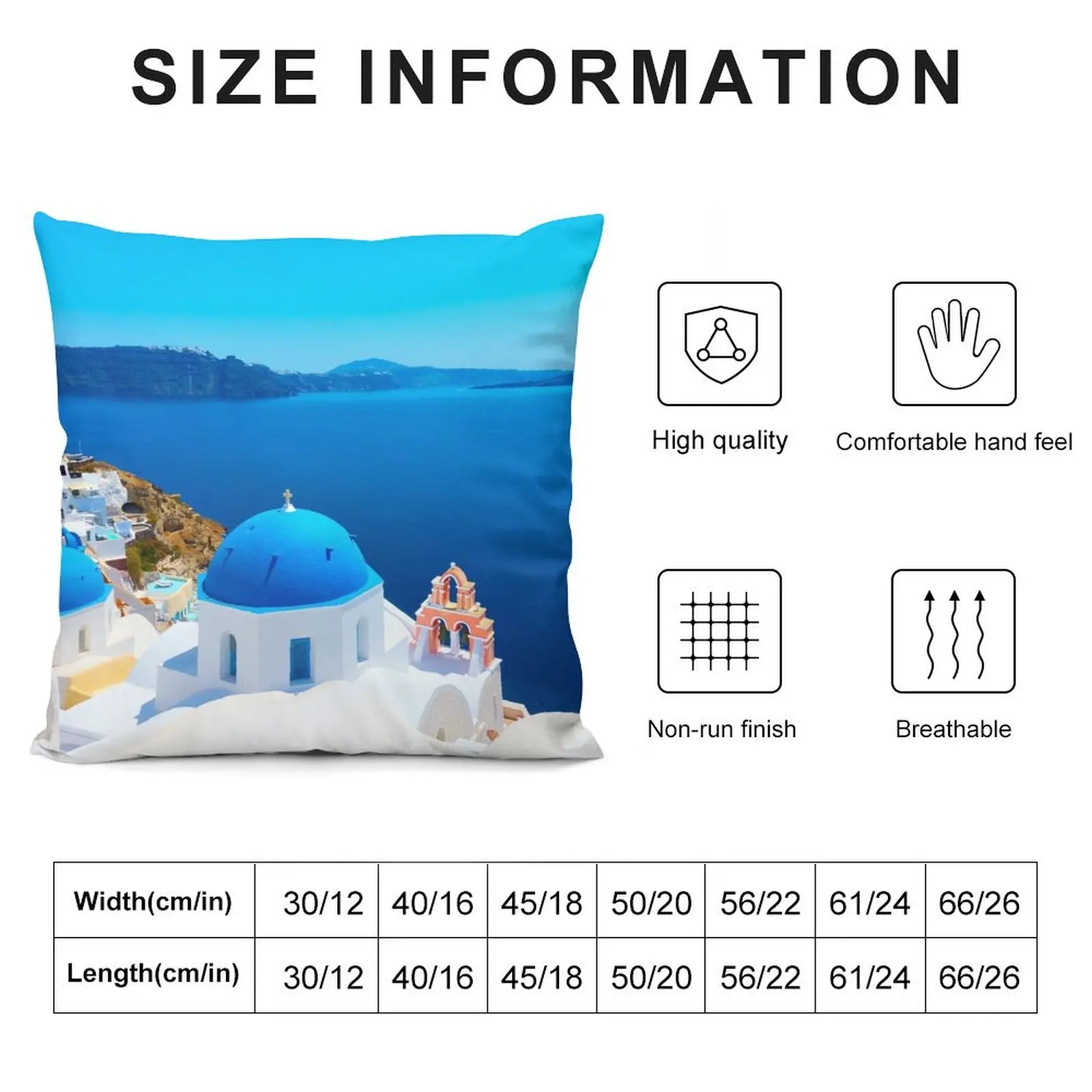 Santorini Greece Throw Pillow Cushions For Decorative Sofa christmas pillowcases Couch Pillows pillow