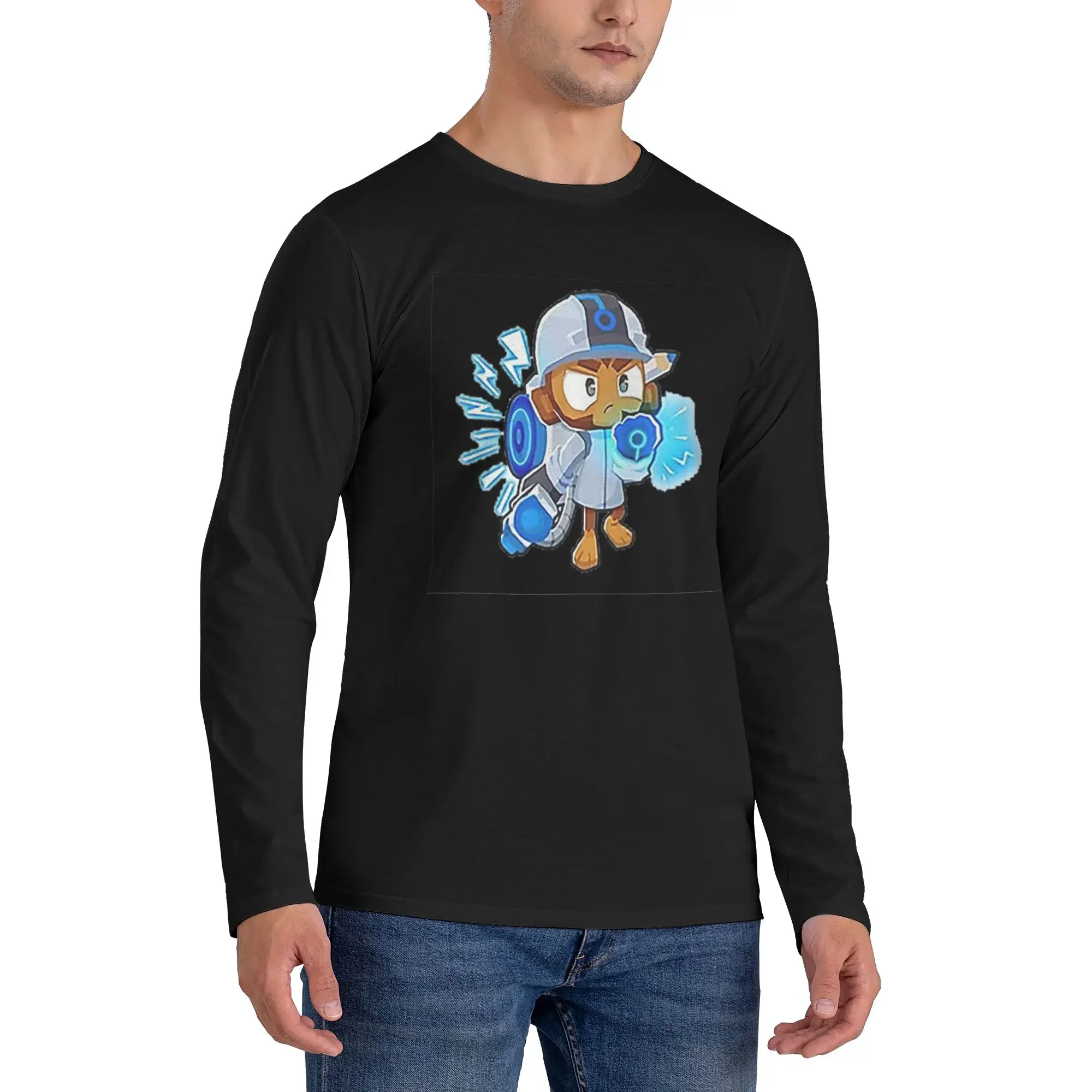 

Singe Bloons Td 6 Men's Long Sleeved T-shirt Casual Round Neck T shirts Spring and Autumn Men tops
