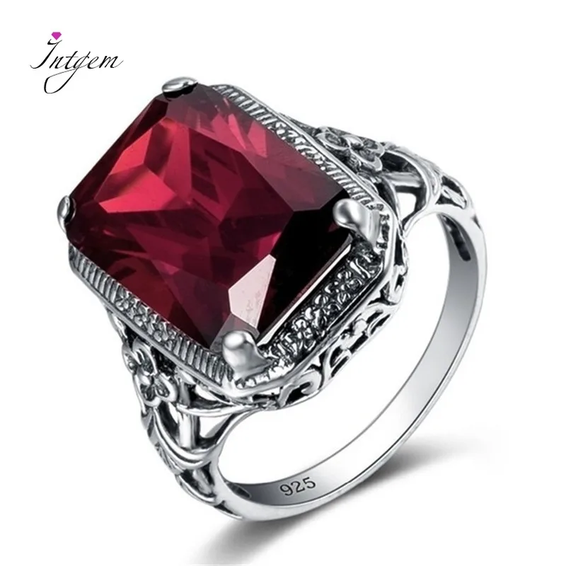 Vintage Ruby Engagement Ring Gemstone 925 Silver Ring Jewelry For Women Men Wedding Party Engagement Anniversary Gifts Wholesale