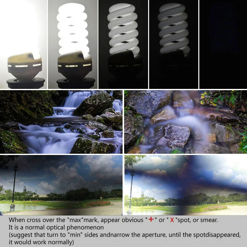 KnightX ND2-1000 قابل للتعديل محايد الكثافة ND عدسة الكاميرا تصفية الملحقات 55 مللي متر 67 مللي متر 77 مللي متر لملحقات فوجي فيلم