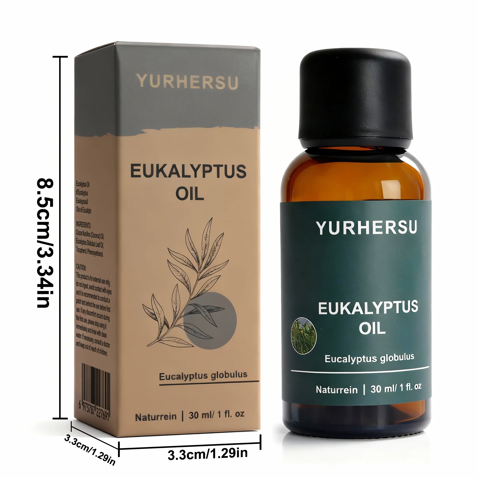 100% Pure Natural Eucalyptus Oil for Diffuser, Relaxation, Cold Relief, Skin & Hair Care, 30ml Bottle image 2
