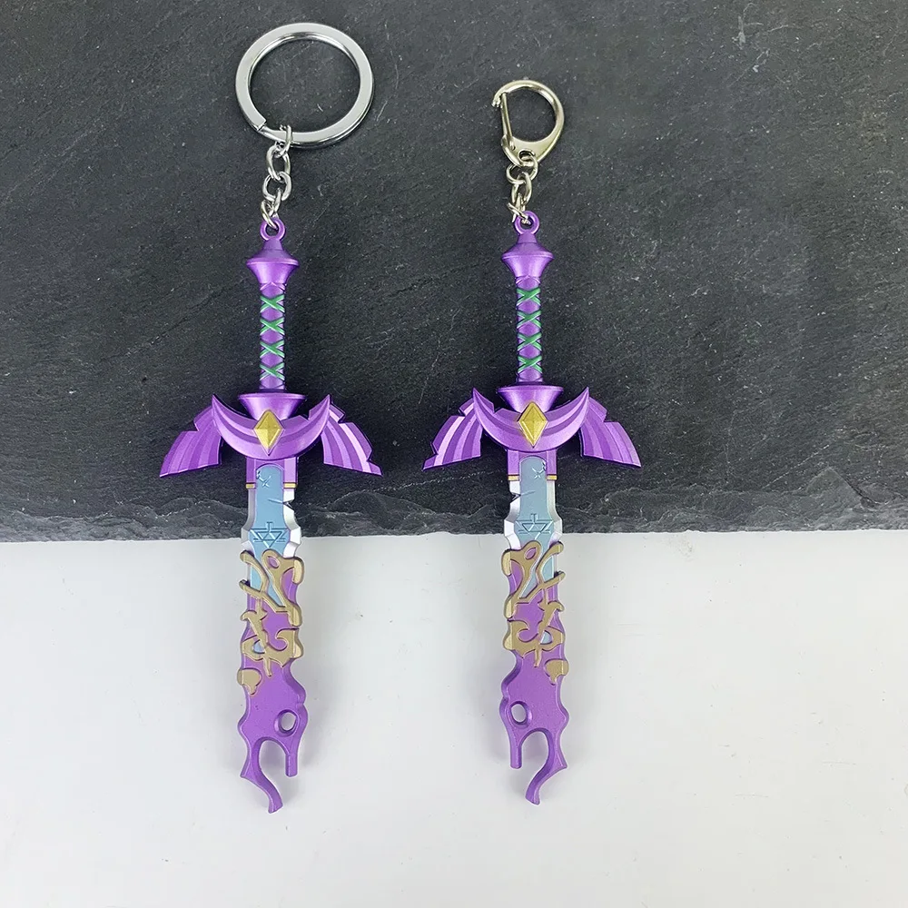 Game Tears of The Kingdom Keychain Breath of The Wild link Sword KeyRing Metal Pendant Chaveiro For Men Women llaveros Wholesale