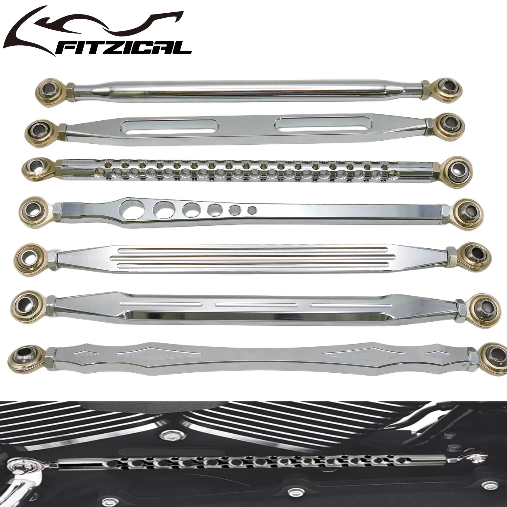 Motocyklowe dźwignie zmiany biegów CNC, aluminiowe, czarne/chromowane, do Harley Touring Softail Glide Road King Electra Wide Fat Boy