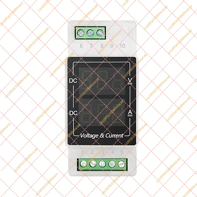 DIN Rail DC Digital Voltmeter Ammeter Integrated Meter 100V 1000V 20A 50A
