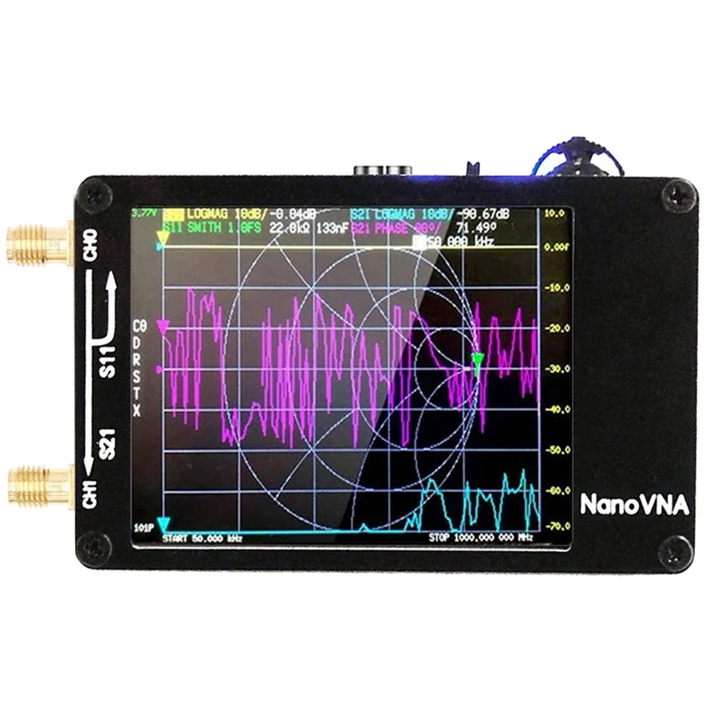 Analizador de antena de red vectorial nanovna-h versión mejorada 10Khz-1,5 Ghz MF HF VHF UHF con ranura para tarjeta SD