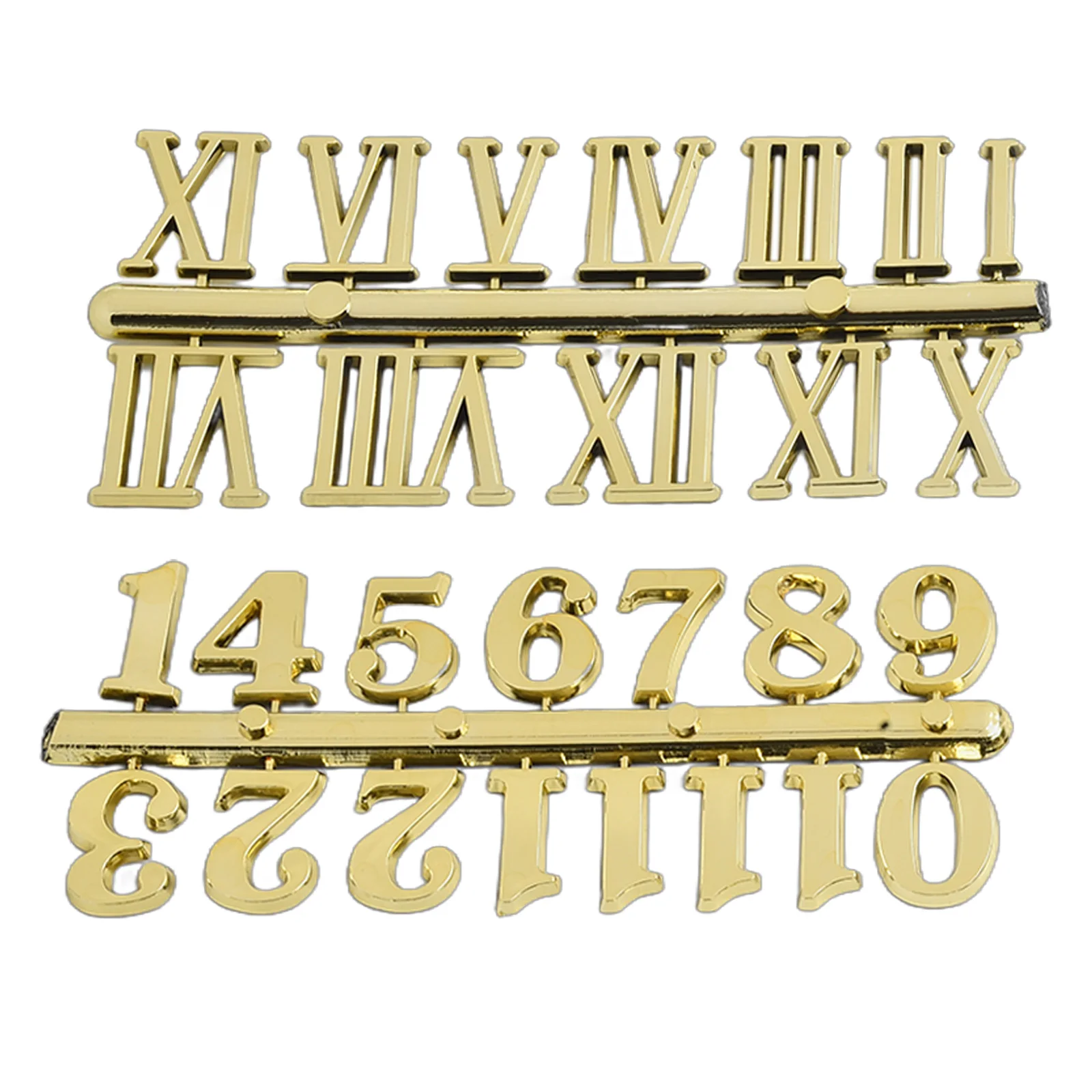 6 Piece Clock Numerals Kit Compatible with Quartz Clock For Repair Featuring Arabic and Roman Numerals for Custom Clocks