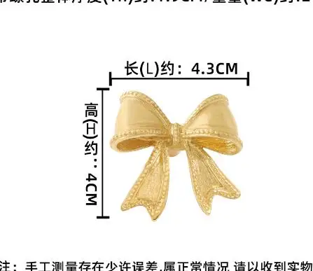 

Brass Handle Cabinet Knob Bow Drawer Bathroom Handles Bedroom Wardrobe Bookshelf Pull