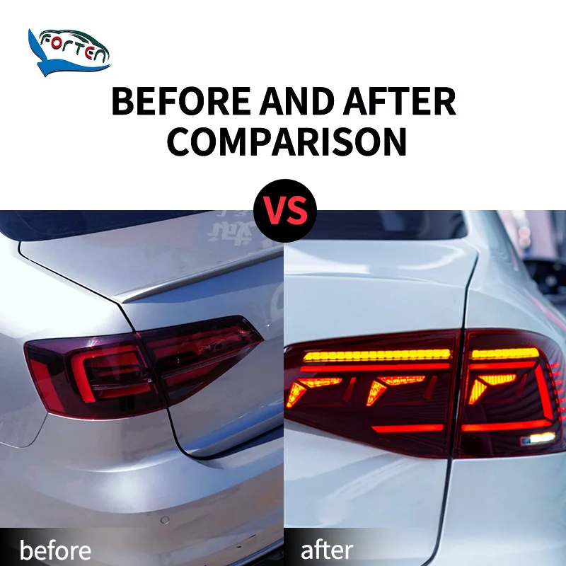 New Design Auto tailgate Light LED Car Rear Lamp Tail Light For VW Sagitar 2015-2018 Modified led light